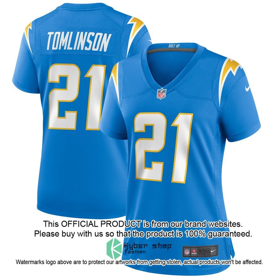 LaDainian Tomlinson Los Angeles Chargers Women's Retired Royal Football Jersey 6 LaDainian Tomlinson Los Angeles Chargers Women's Retired Royal Football Jersey word3