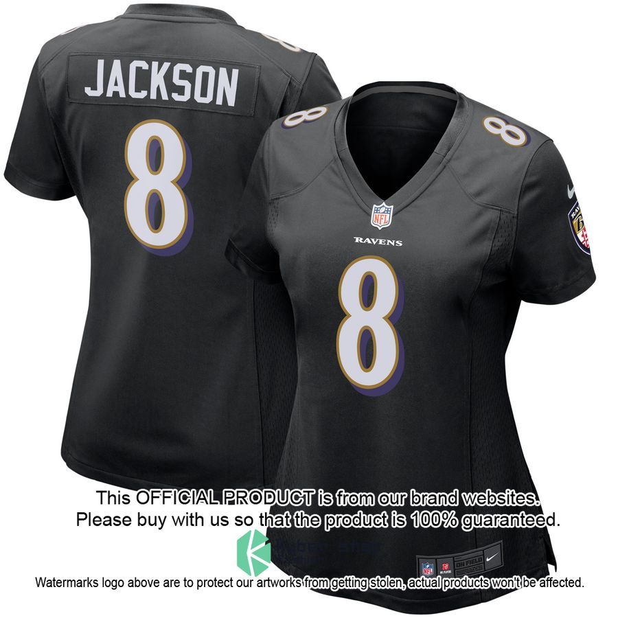 Lamar Jackson Baltimore Ravens Women's Football Event Black Football Jersey