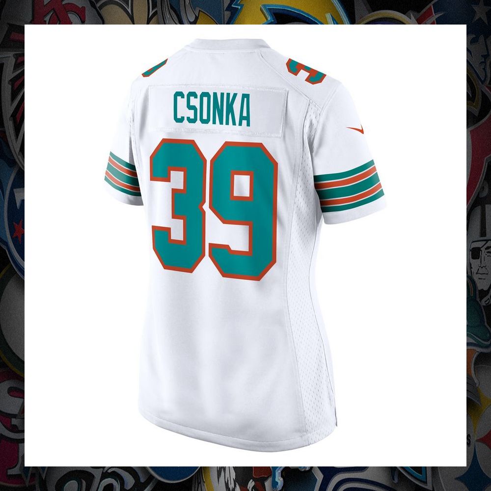Larry Csonka Miami Dolphins Retired White Football Jersey 7 Larry Csonka Miami Dolphins Retired White Football Jersey word1