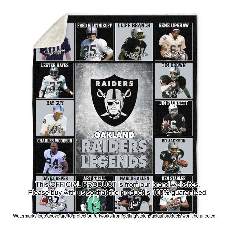 Las Vegas Raiders Legends Players NFL Blanket word1