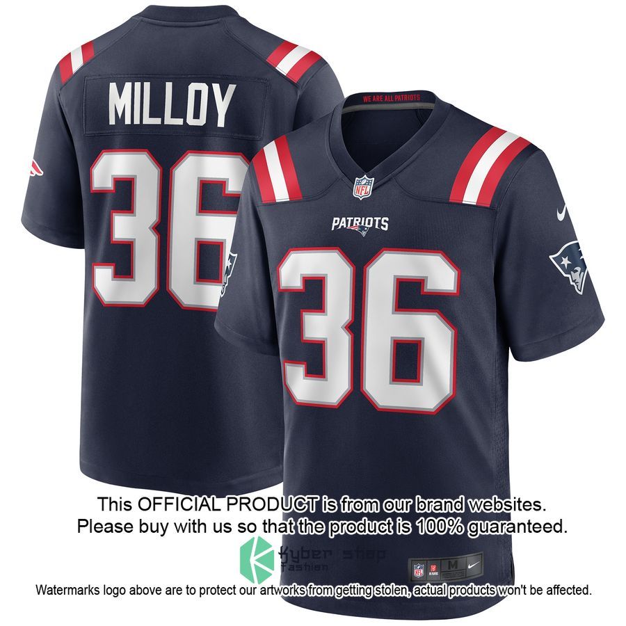 Lawyer Milloy New England Patriots Retired Navy Football Jersey 4 Lawyer Milloy New England Patriots Retired Navy Football Jersey word2