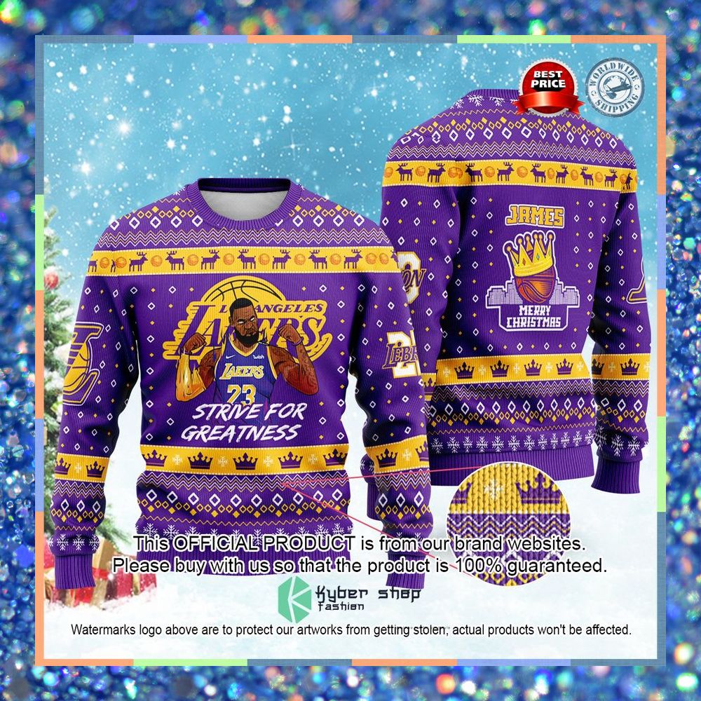 Lebron James Lakers NBA King Merry Christmas Champion Christmas Sweater 3 Lebron James Lakers NBA King Merry Christmas Champion Christmas Sweater word3