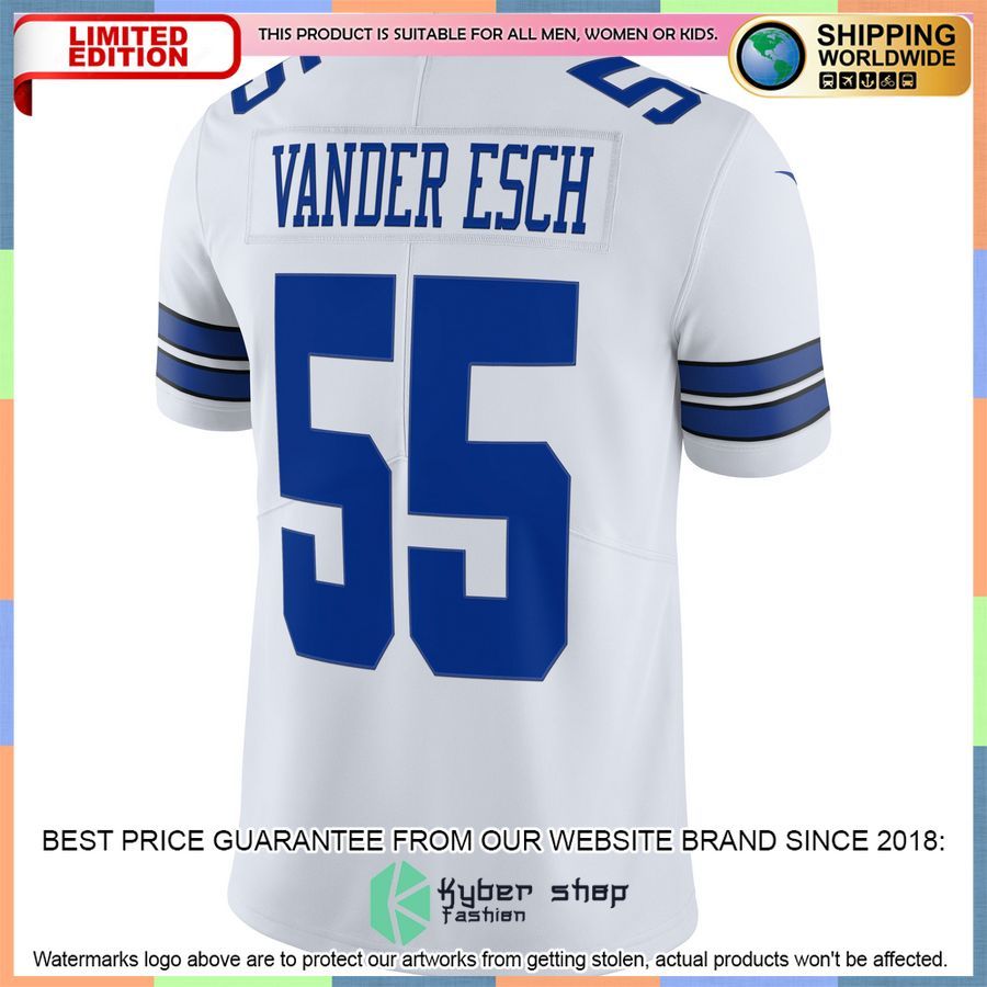 Leighton Vander Esch Dallas Cowboys Vapor White Football Jersey 3 Leighton Vander Esch Dallas Cowboys Vapor White Football Jersey word1