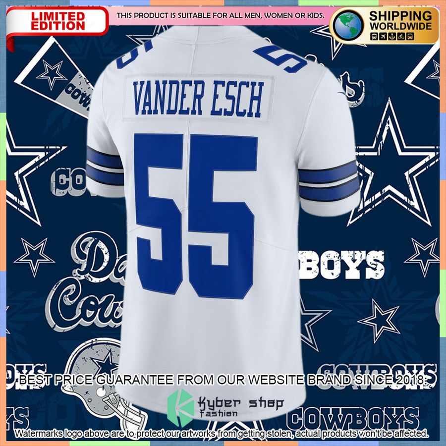 Leighton Vander Esch Dallas Cowboys Vapor White Football Jersey 6 Leighton Vander Esch Dallas Cowboys Vapor White Football Jersey word1