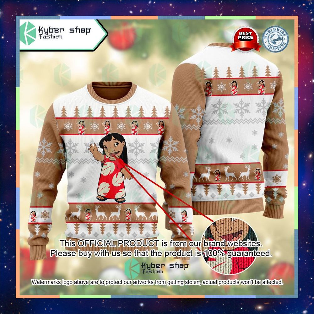 Lilo Pelekai Lilo & Stitch Ugly Sweater 6 Lilo Pelekai Lilo & Stitch Ugly Sweater word3