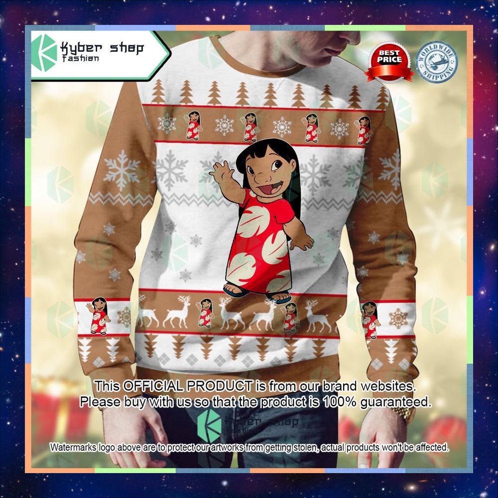 Lilo Pelekai Lilo & Stitch Ugly Sweater 7 Lilo Pelekai Lilo & Stitch Ugly Sweater word3