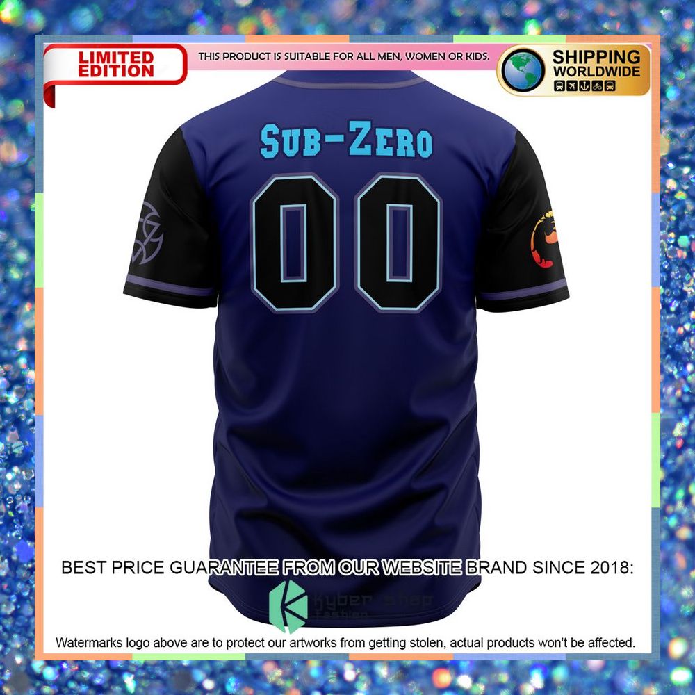Lin Kuei Sub Zero Mortal Kombat Baseball Jersey 6 Lin Kuei Sub Zero Mortal Kombat Baseball Jersey word1
