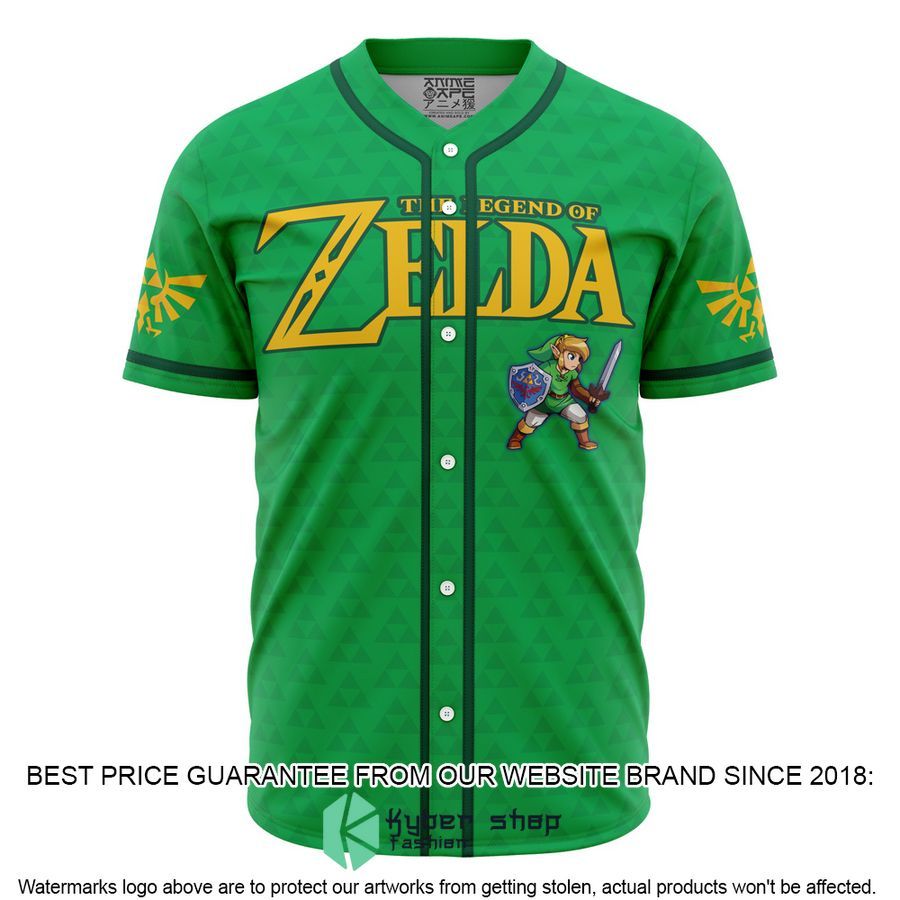 Link Legend Of Zelda Baseball Jersey word1