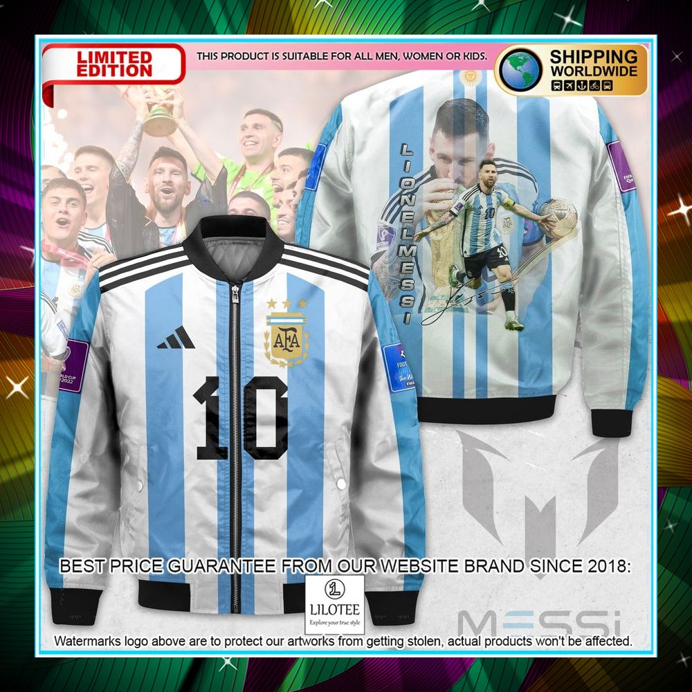 Lionel Messi 10 FIFA World Cup 2022 Bomber Jacket word2
