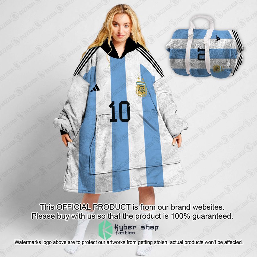 Lionel Messi Argentina Oodie Blanket Hoodie word1