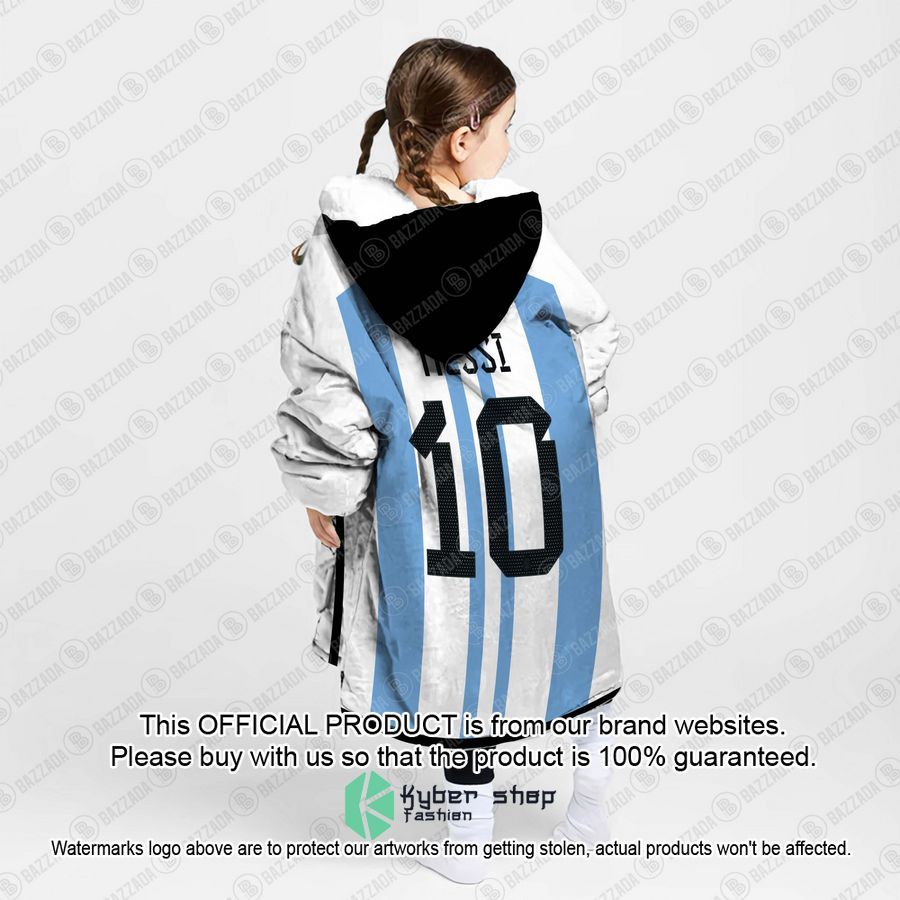 Lionel Messi Argentina Oodie Blanket Hoodie 4 Lionel Messi Argentina Oodie Blanket Hoodie word2