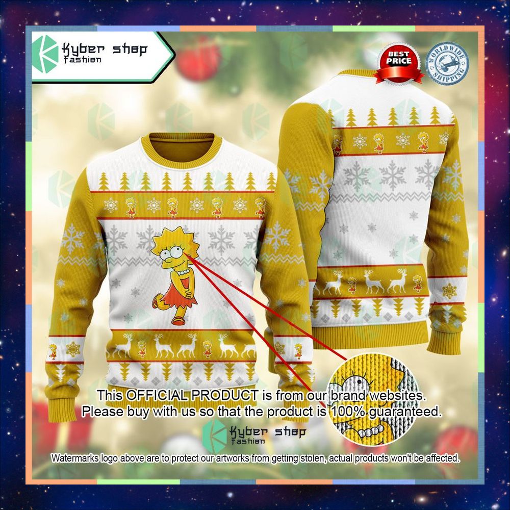 Lisa Simpson The Simpsons Ugly Sweater 6 Lisa Simpson The Simpsons Ugly Sweater word3