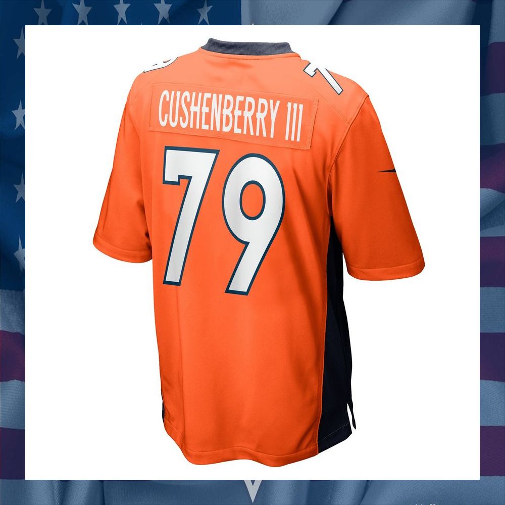 Lloyd Cushenberry III Denver Broncos Orange Football Jersey 7 Lloyd Cushenberry III Denver Broncos Orange Football Jersey word1