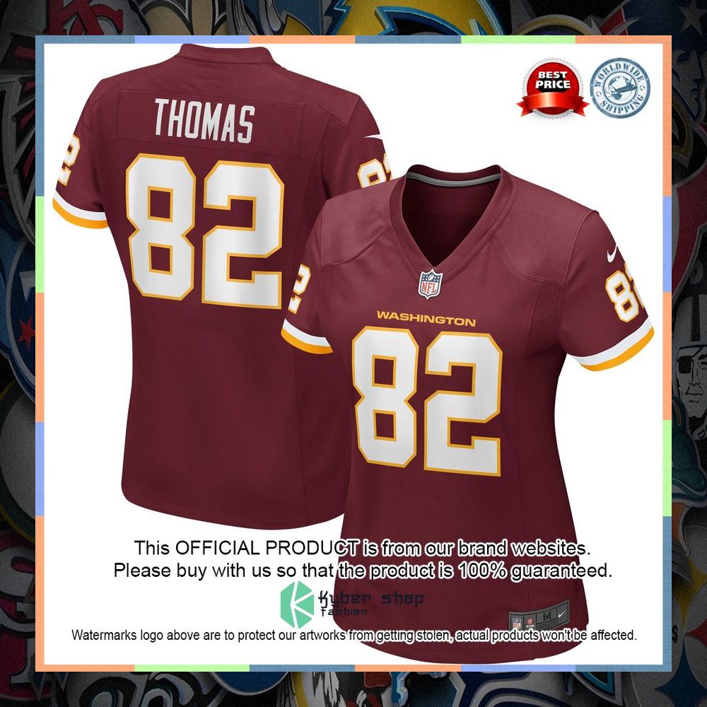 Logan Thomas Washington Football Team Women's Burgundy Football Jersey 5 Logan Thomas Washington Football Team Women's Burgundy Football Jersey word2