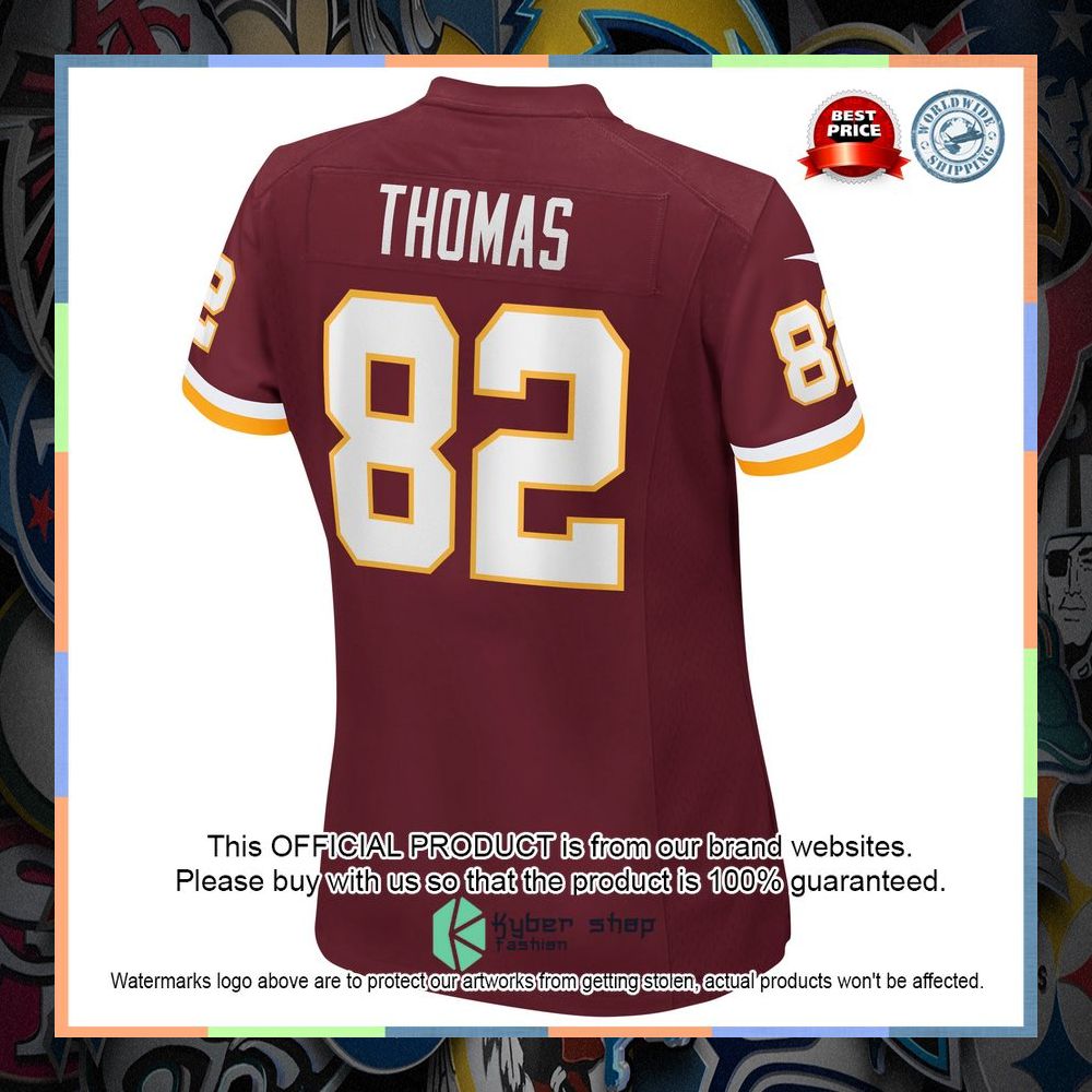Logan Thomas Washington Football Team Women's Burgundy Football Jersey 7 Logan Thomas Washington Football Team Women's Burgundy Football Jersey word2