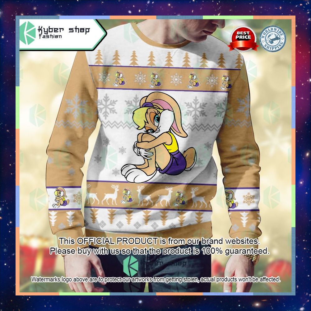 Lola Bunny Looney Tunes Ugly Sweater 7 Lola Bunny Looney Tunes Ugly Sweater word3