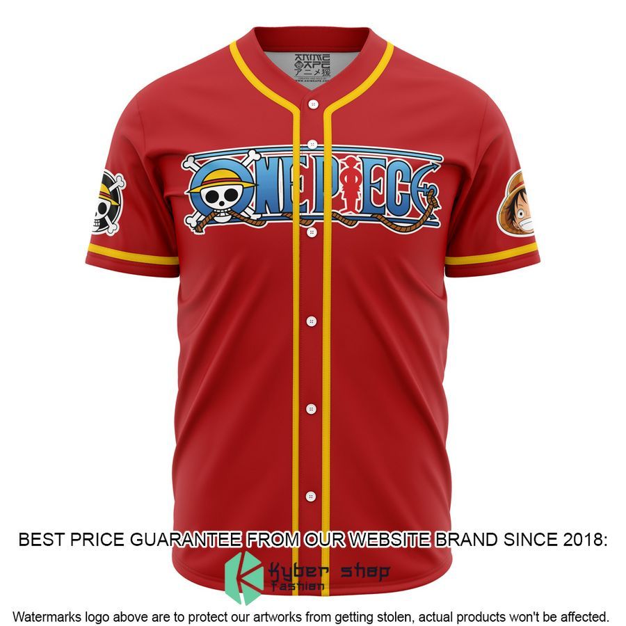 Luffy One Piece Baseball Jersey word3