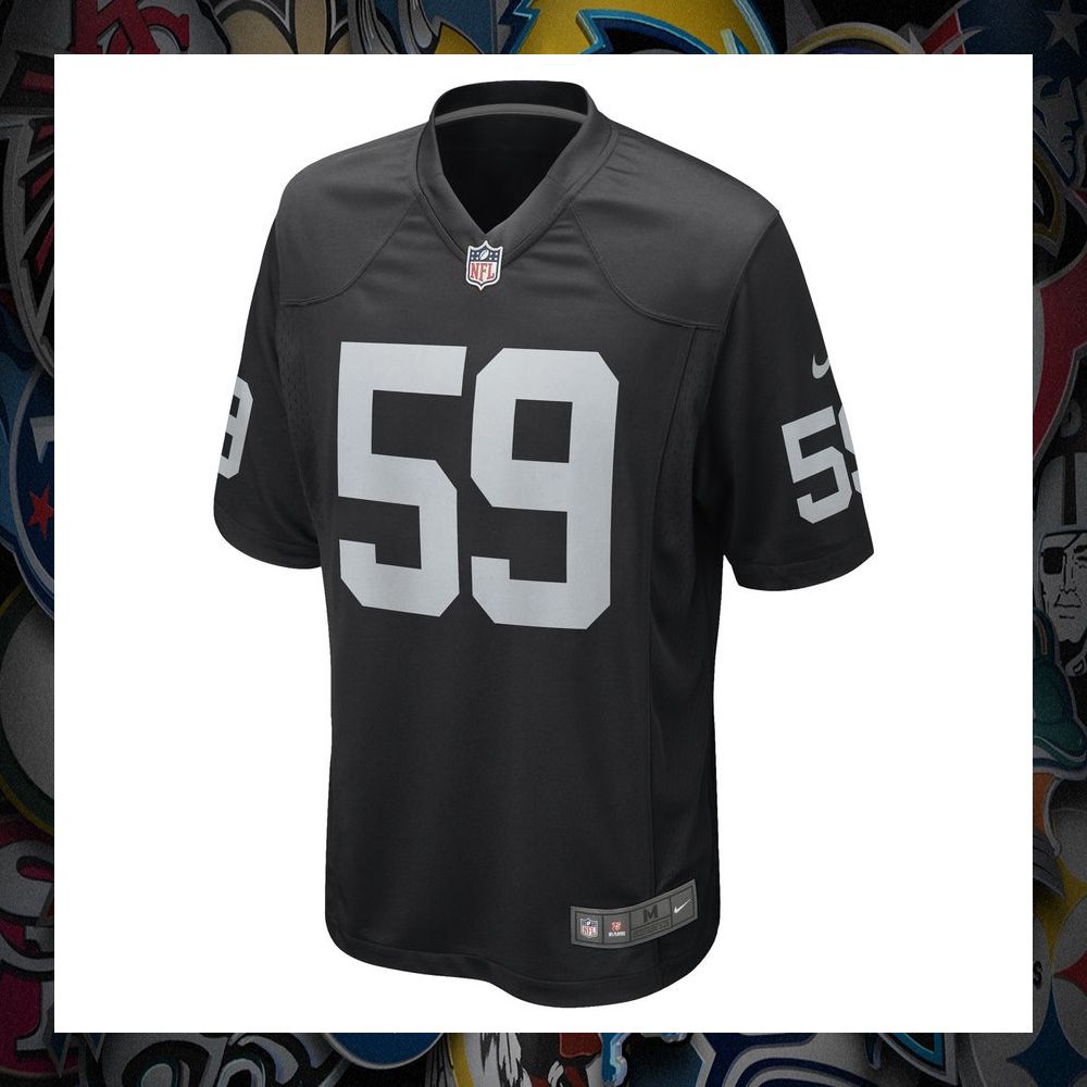 Luke Masterson Las Vegas Raiders Black Football Jersey 6 Luke Masterson Las Vegas Raiders Black Football Jersey word2