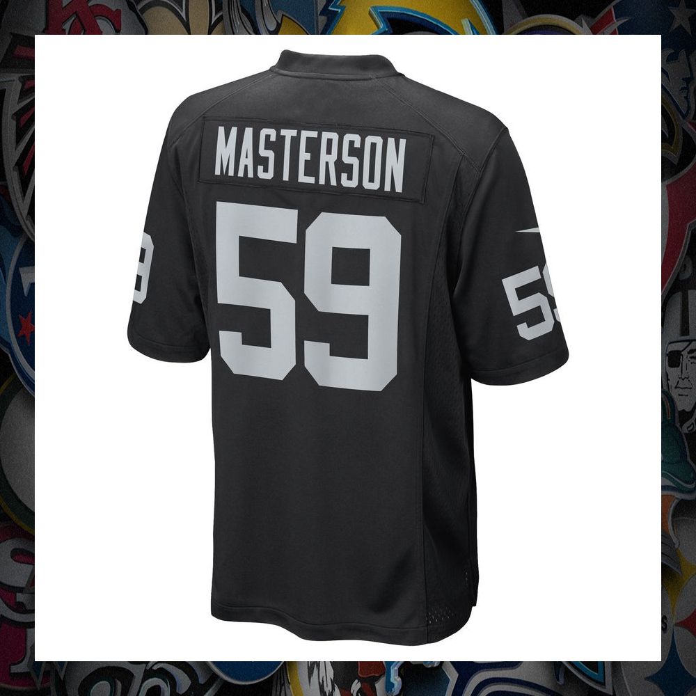 Luke Masterson Las Vegas Raiders Black Football Jersey 7 Luke Masterson Las Vegas Raiders Black Football Jersey word2