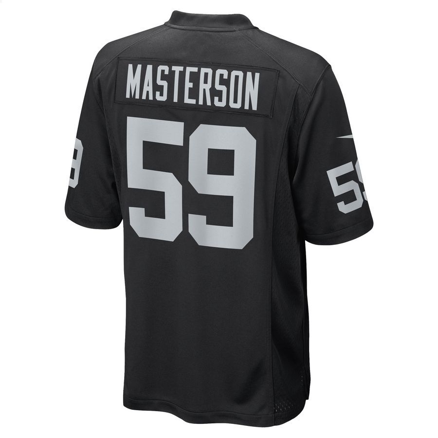 Luke Masterson Las Vegas Raiders Black Football Jersey 3 Luke Masterson Las Vegas Raiders Black Football Jersey word2