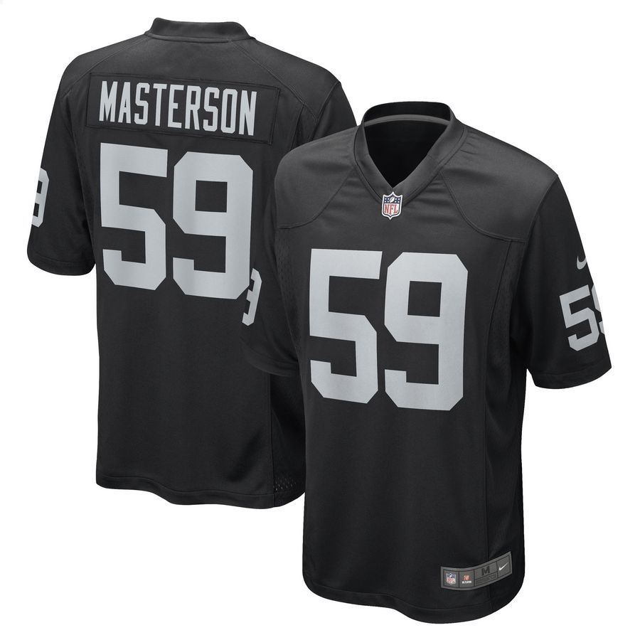Luke Masterson Las Vegas Raiders Black Football Jersey 4 Luke Masterson Las Vegas Raiders Black Football Jersey word2