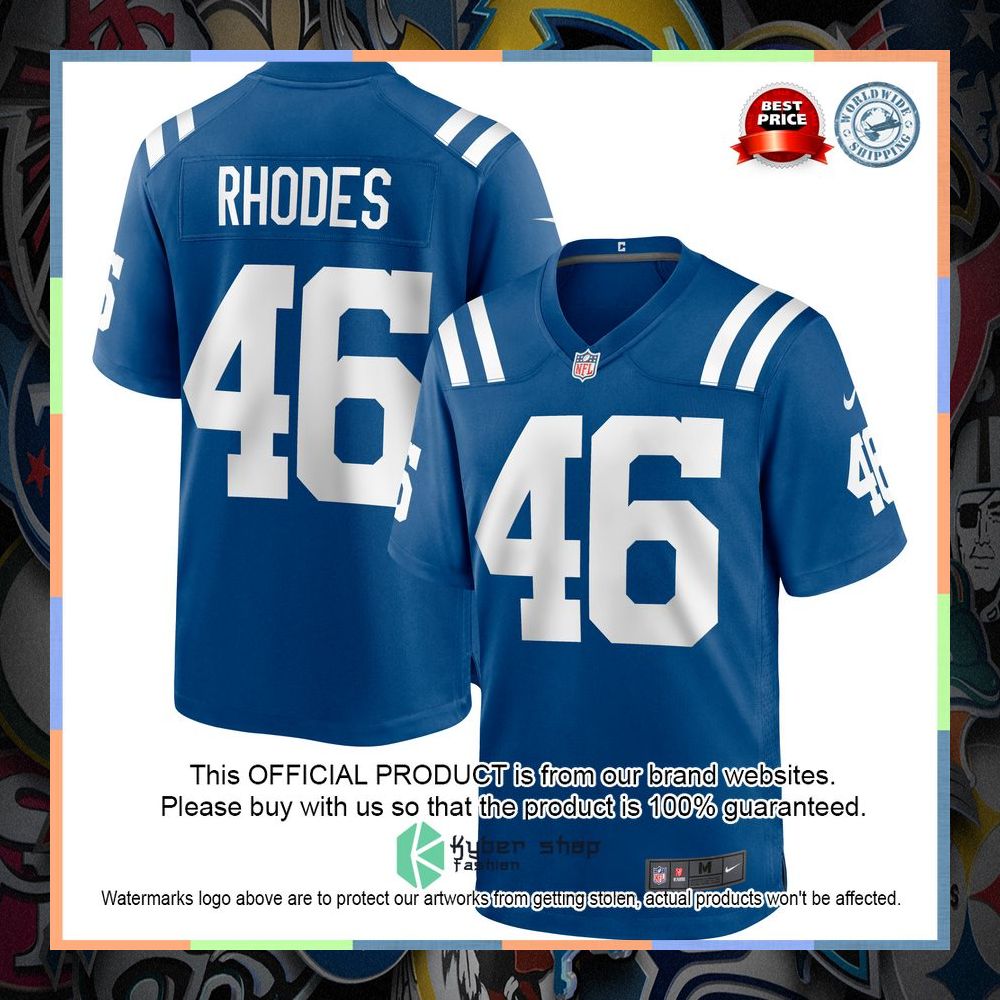 Luke Rhodes Indianapolis Colts Royal Football Jersey 5 Luke Rhodes Indianapolis Colts Royal Football Jersey word3