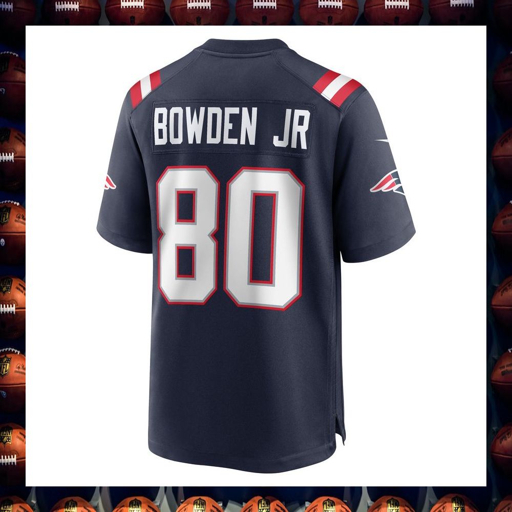 Lynn Bowden Jr. New England Patriots Navy Football Jersey 3 Lynn Bowden Jr. New England Patriots Navy Football Jersey word1