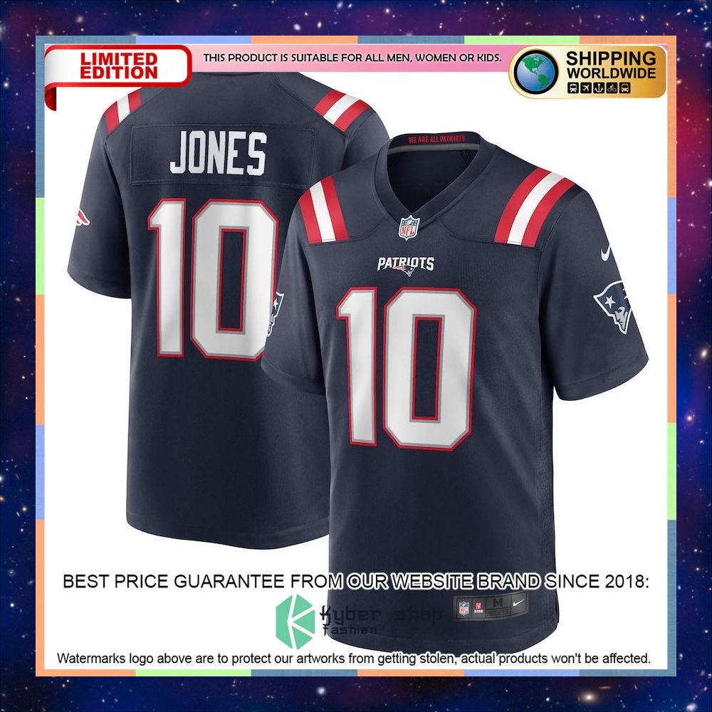 Mac Jones New England Patriots Player Navy Football Jersey 4 Mac Jones New England Patriots Player Navy Football Jersey word3