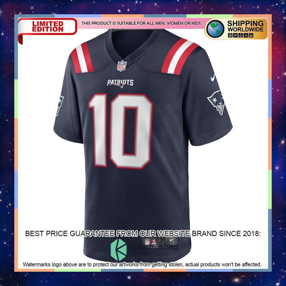 Mac Jones New England Patriots Player Navy Football Jersey 5 Mac Jones New England Patriots Player Navy Football Jersey word3