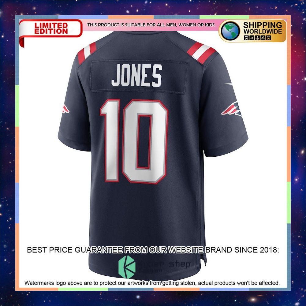 Mac Jones New England Patriots Player Navy Football Jersey 6 Mac Jones New England Patriots Player Navy Football Jersey word3