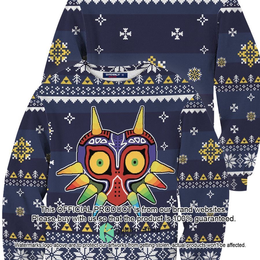 Majora's Mask The Legend of Zelda purple Christmas Sweater word1