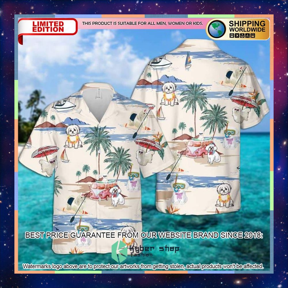 Maltese Summer Beach Hawaiian Shirt 3 Maltese Summer Beach Hawaiian Shirt word2
