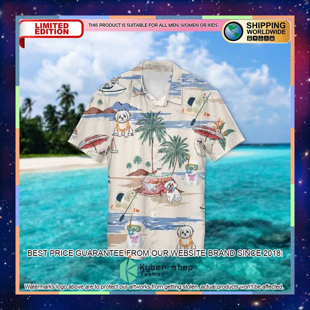 Maltese Summer Beach Hawaiian Shirt 4 Maltese Summer Beach Hawaiian Shirt word2