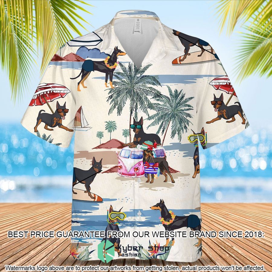Manchester Terrier Summer Beach Hawaiian Shirt