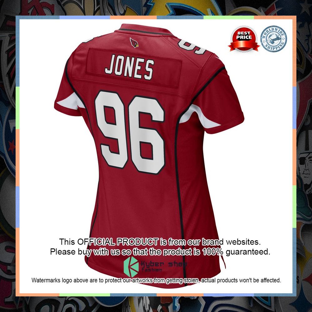 Manny Jones Arizona Cardinals Women's Cardinal Football Jersey 7 Manny Jones Arizona Cardinals Women's Cardinal Football Jersey word2