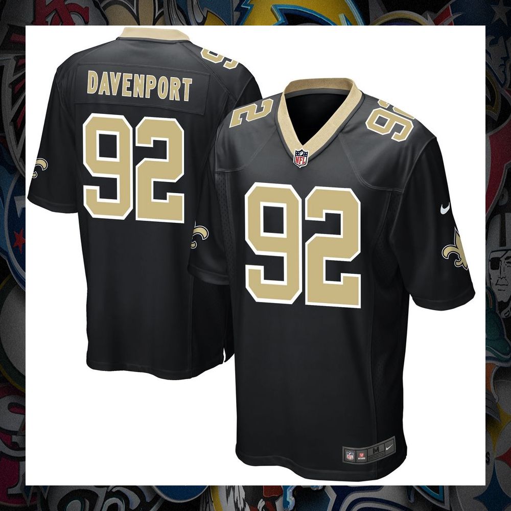Marcus Davenport New Orleans Saints Black Football Jersey 5 Marcus Davenport New Orleans Saints Black Football Jersey word2