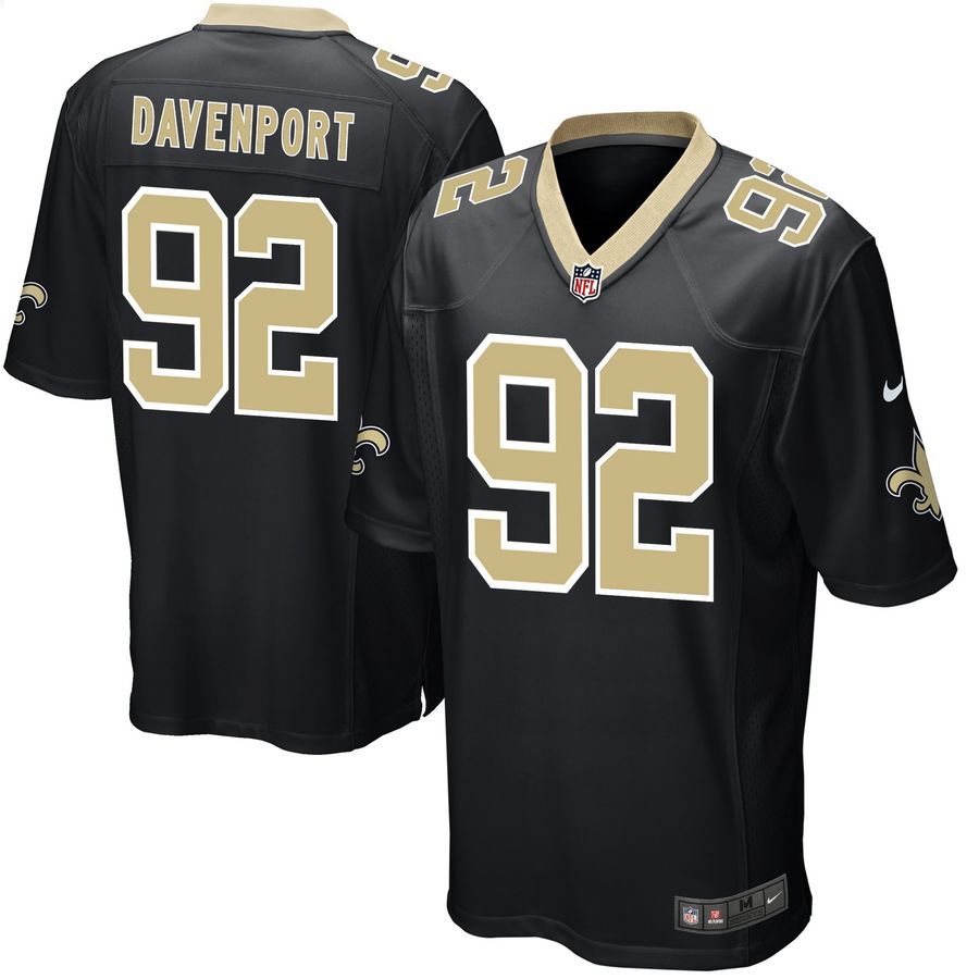 Marcus Davenport New Orleans Saints Black Football Jersey