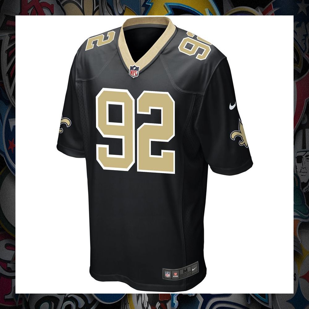 Marcus Davenport New Orleans Saints Black Football Jersey 6 Marcus Davenport New Orleans Saints Black Football Jersey word2