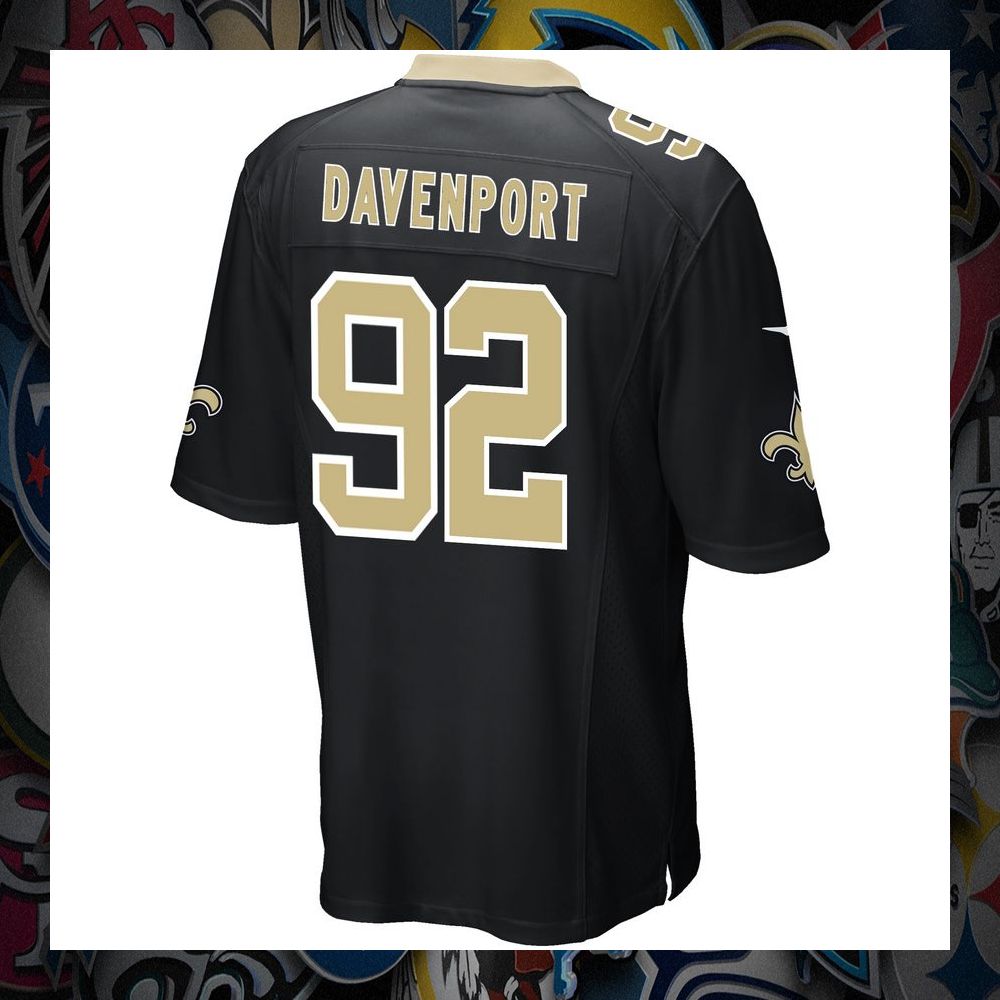 Marcus Davenport New Orleans Saints Black Football Jersey 7 Marcus Davenport New Orleans Saints Black Football Jersey word2