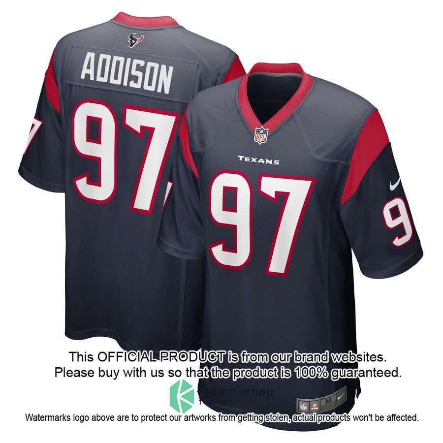 Mario Addison Houston Texans Navy Football Jersey