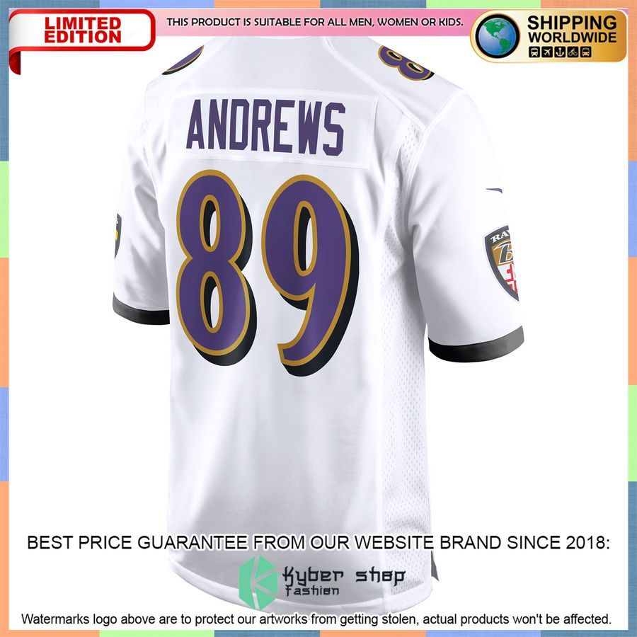Mark Andrews Baltimore Ravens White Football Jersey 3 Mark Andrews Baltimore Ravens White Football Jersey word3