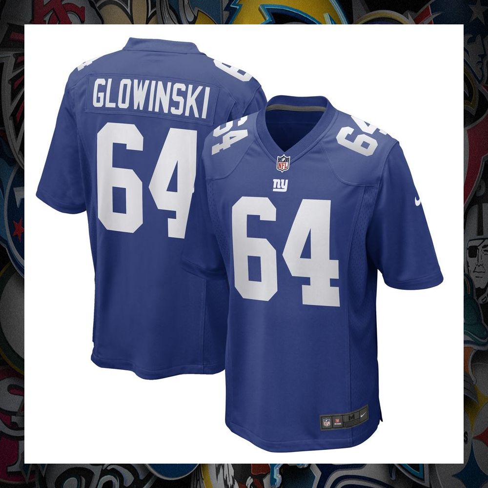 Mark Glowinski New York Giants Royal Football Jersey 8 Mark Glowinski New York Giants Royal Football Jersey word3