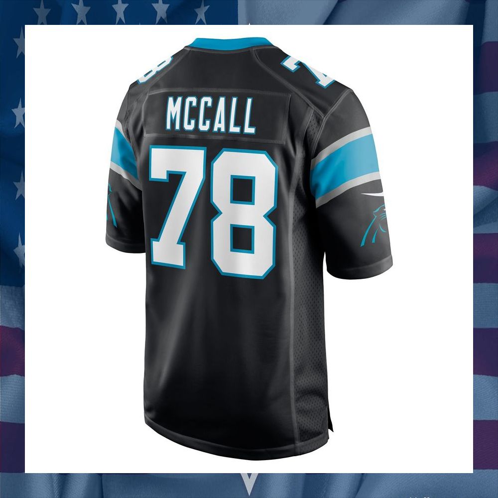 Marquan McCall Carolina Panthers Black Football Jersey 7 Marquan McCall Carolina Panthers Black Football Jersey word1