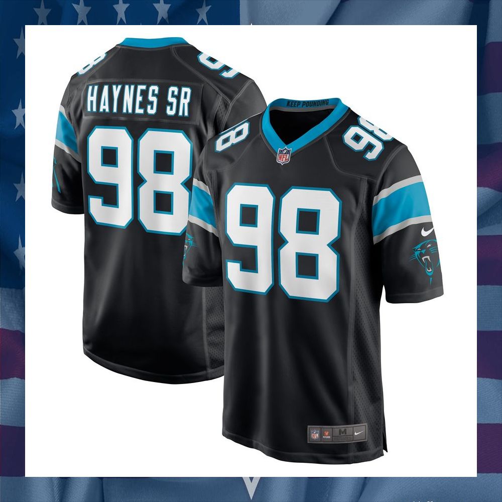Marquis Haynes Sr. Carolina Panthers Black Football Jersey 5 Marquis Haynes Sr. Carolina Panthers Black Football Jersey word1