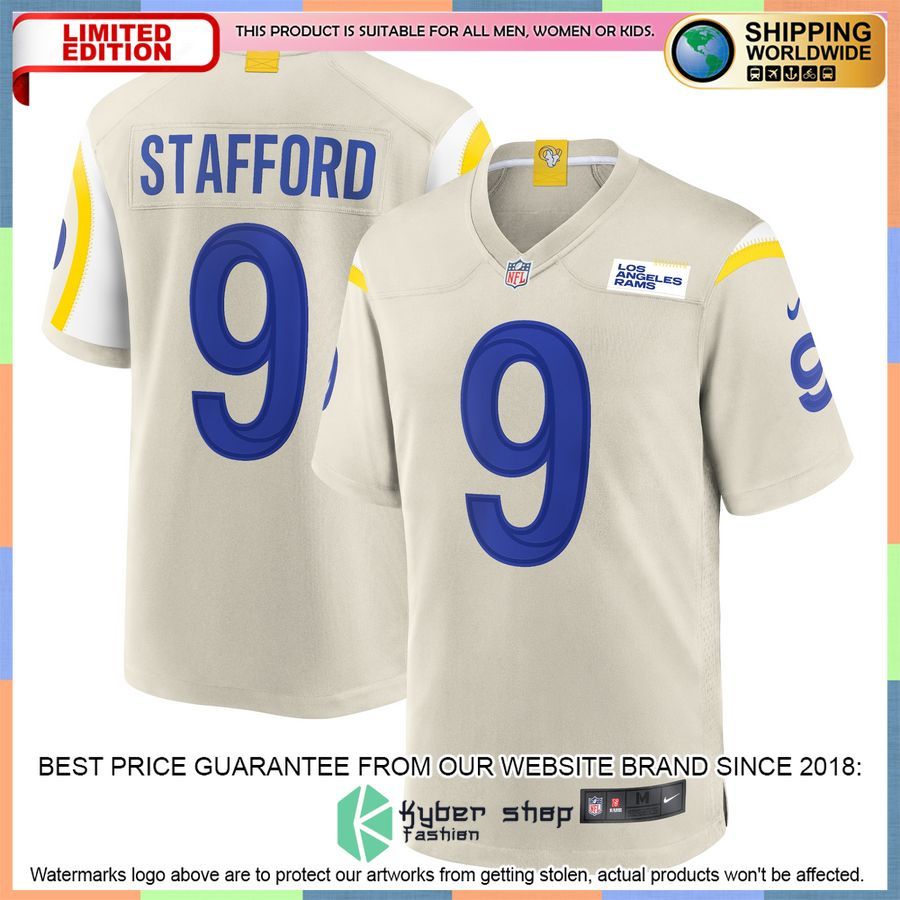 Matthew Stafford Los Angeles Rams Bone Football Jersey