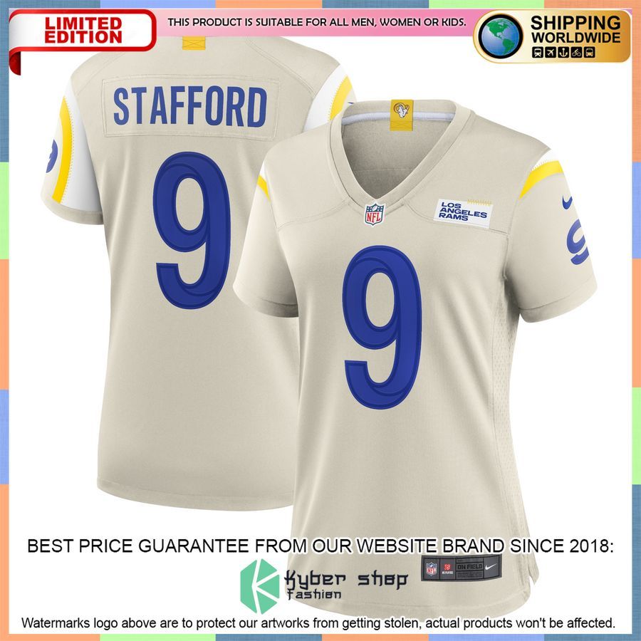 Matthew Stafford Los Angeles Rams Women's Bone Football Jersey
