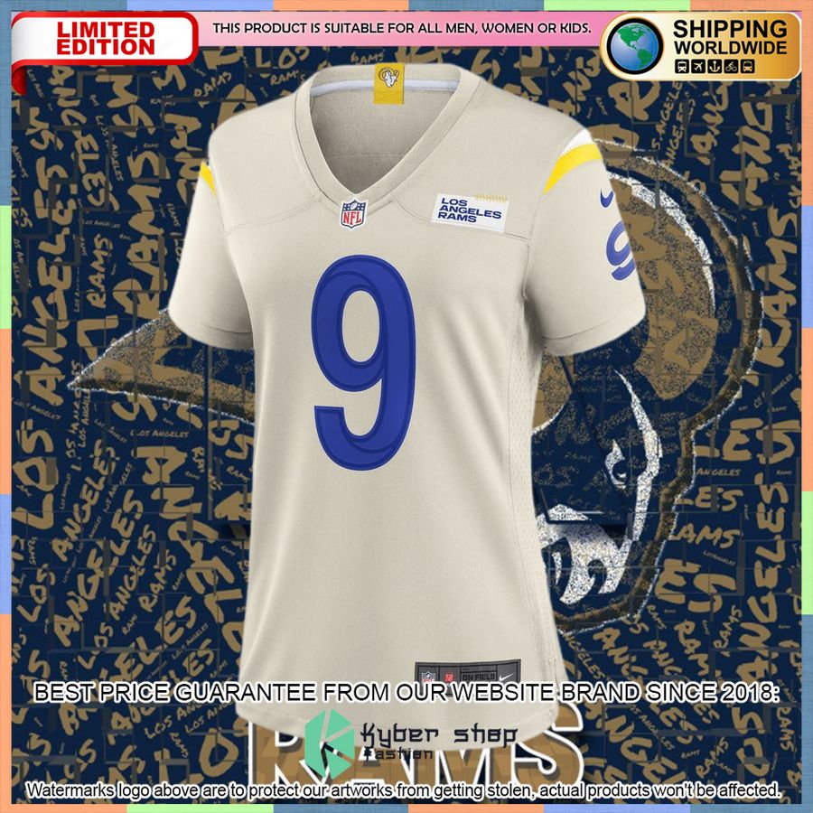 Matthew Stafford Los Angeles Rams Women's Bone Football Jersey 5 Matthew Stafford Los Angeles Rams Women's Bone Football Jersey word1