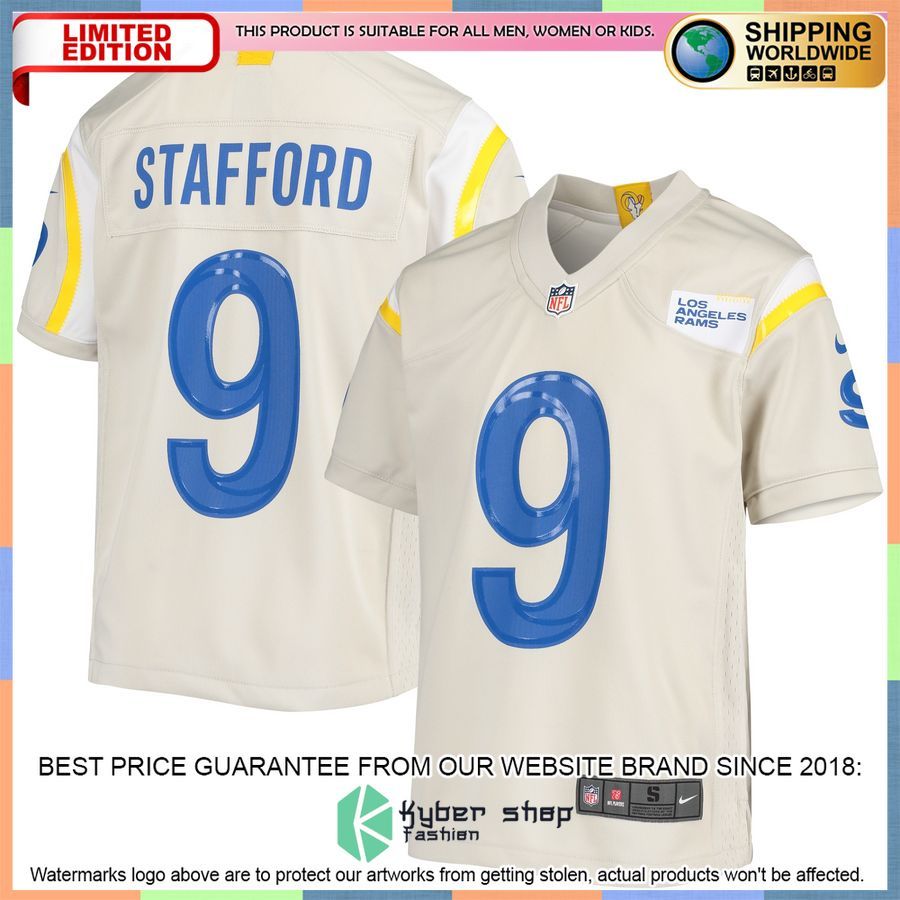 Matthew Stafford Los Angeles Rams Youth Bone Football Jersey