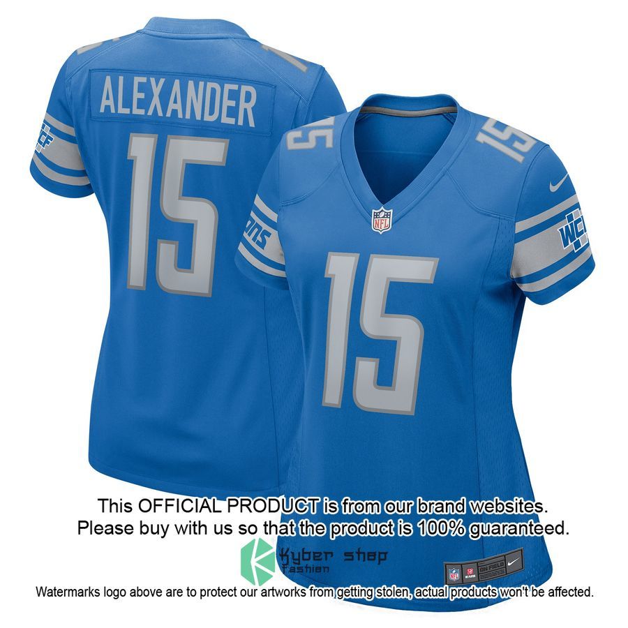 Maurice Alexander Detroit Lions Women's Blue Football Jersey