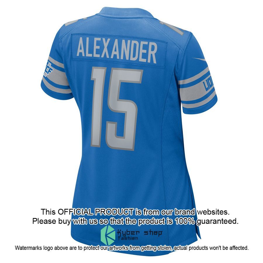 Maurice Alexander Detroit Lions Women's Blue Football Jersey 3 Maurice Alexander Detroit Lions Women's Blue Football Jersey word1